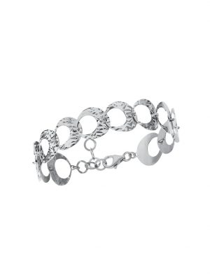 Armband 925/- Sterling Silber ohne Stein 18,5+2,5cm Diamantiert Celesta Silbergrau
