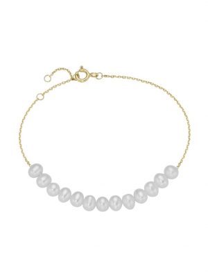 Armband mit Süßwasser Perlen, Gold 585 Luigi Merano Weiss