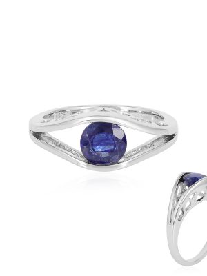 Blauer Madagaskar-Saphir-Silberring