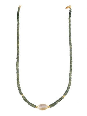Collier mit Apatit und Hämatit in Silber 925 Multicolor