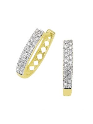 Creolen 585/- Gold Diamant weiß Diamant 1,8cm Glänzend 0,20 Karat Diamonds by Ellen K. Gelb