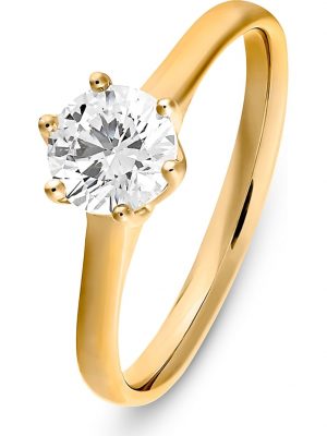 Damen-Damenring 1 Diamant CHRIST C-Collection Gelbgold/Einkaräter