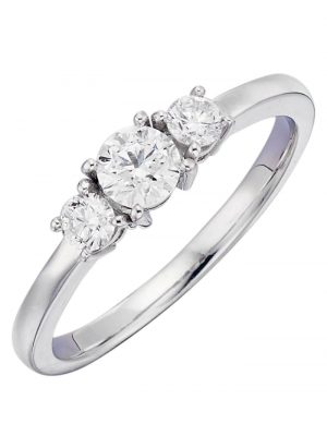 Damenring mit Brillanten zus. ca. 0,60 ct. in Weißgold 585 Diemer Weißgold