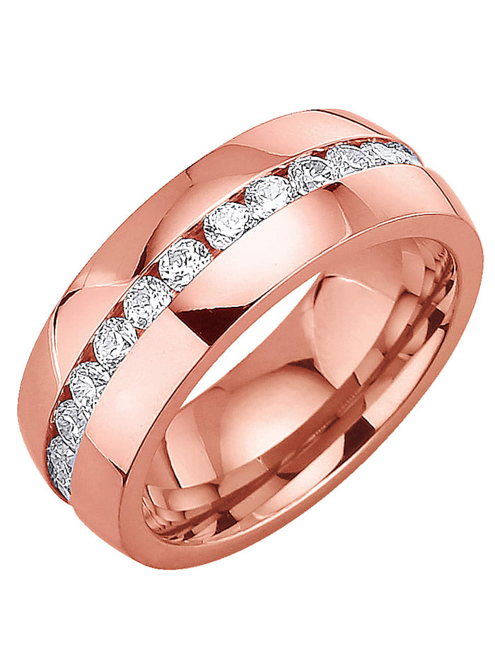 Damenring mit synth. Zirkonia Roségoldfarben Damenring mit synth. Zirkonia Roségoldfarben