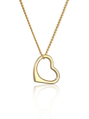 Halskette Herz Liebe Klassisch Hochwertig 585 Gelbgold Elli Premium Gold