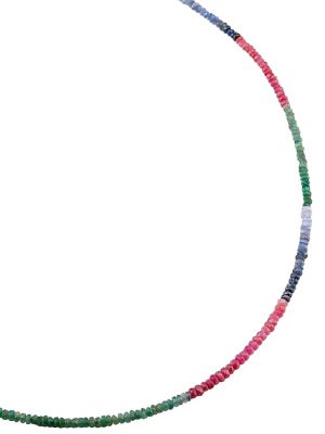 Halskette mit Edelsteinen in Silber 925 Multicolor