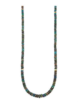 Halskette mit Kristallopal in Gelbgold 585 Diemer Farbstein Multicolor