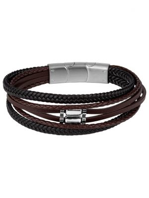 Jacques Lemans Armband S-B117A Leder, Edelstahl