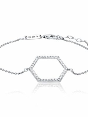 Julie Julsen Armband - Geometrics Polygon - JJBR0697.1 925 Silber, Zirkonia silber