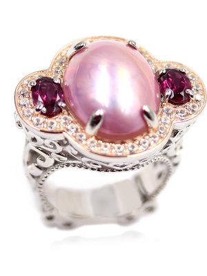 Mabe-Perlen-Silberring (Dallas Prince Designs)