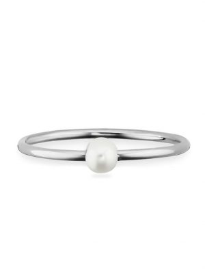 Ring 925/- Sterling Silber Süßwasserzuchtperle weiß glänzend CAI Weiß