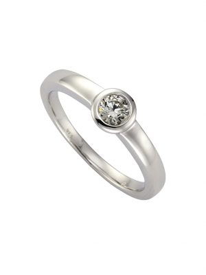 Ring 925/- Sterling Silber Zirkonia weiß Glänzend ZEEme Weiß