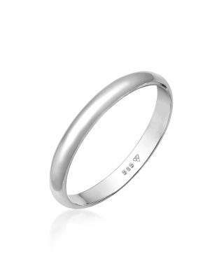 Ring Basic Bandring Hochzeit Trauring 585 Weißgold Elli Premium Weiß