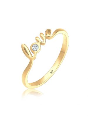 Ring Love-Schriftzug Diamant 0.03 Ct. 585 Gold Elli DIAMONDS Gold