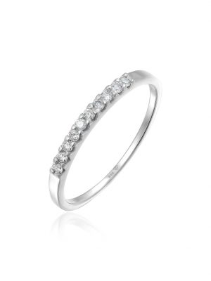 Ring Memoire Verlobung Diamant (0.15 Ct.) 585 Weißgold Elli DIAMONDS Weiß