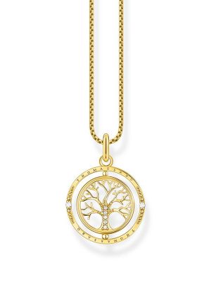 Thomas Sabo Halskette - KE2148-414-14-L45V 925 Silber vergoldet, Zirkonia gold