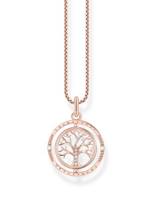 Thomas Sabo Halskette - KE2148-416-14-L45V 925 Silber vergoldet, Zirkonia roségold