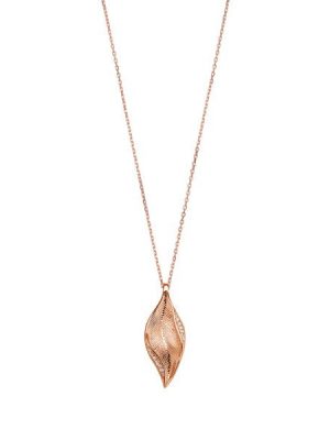 XENOX Halskette - Leaf - XS1886R 925 Silber vergoldet roségold