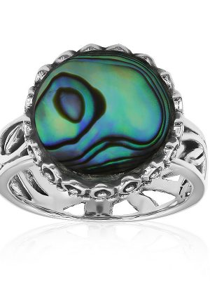 Abalone-Muschel-Silberring (Art of Nature)