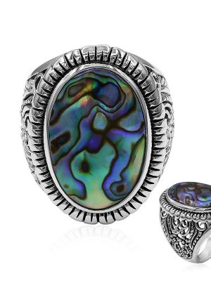 Abalone-Muschel-Silberring (Art of Nature)