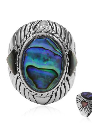 Abalone-Muschel-Silberring (Art of Nature)