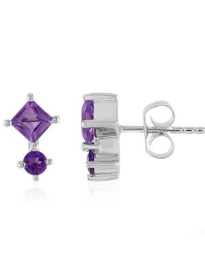 Amethyst-Silberohrringe
