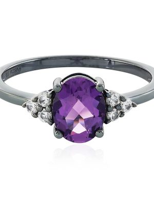 Amethyst-Silberring