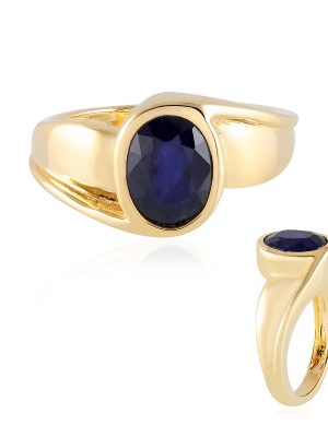 Blauer Madagaskar-Saphir-Silberring