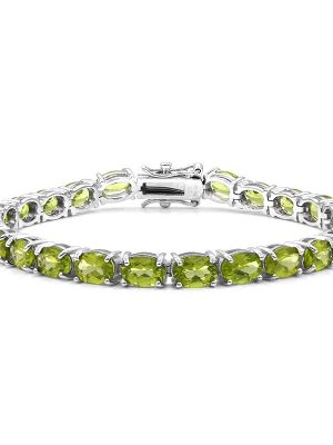 Burmesischer Peridot-Silberarmband