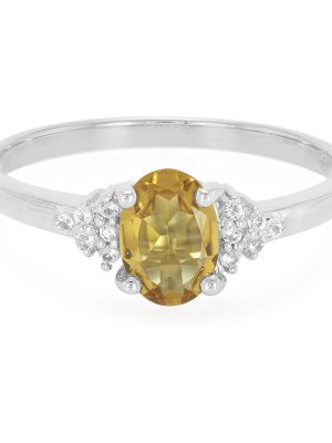 Champagner-Quarz-Silberring