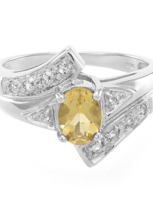 Champagner-Quarz-Silberring