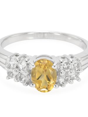 Champagner-Quarz-Silberring
