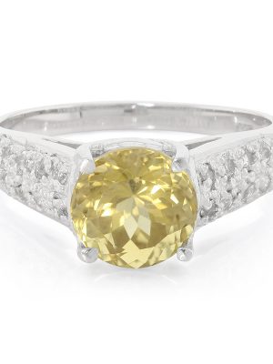 Champagner-Quarz-Silberring
