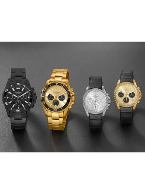 Damen-Chronograph mit Edelstahlgehäuse und Kristallen Jacques Lemans Multicolor