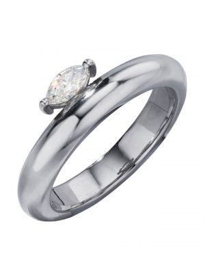Damenring mit Diamant in Weißgold 750 Diemer Weißgold