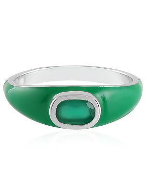 Grüner Onyx-Silberring