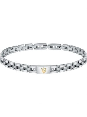 Herren-Armband Edelstahl Diamant, Lab Grown Maserati Silber