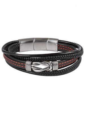 Jacques Lemans Armband S-B129A Leder, Edelstahl