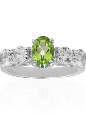 Kiwi-Mystik-Topas-Silberring