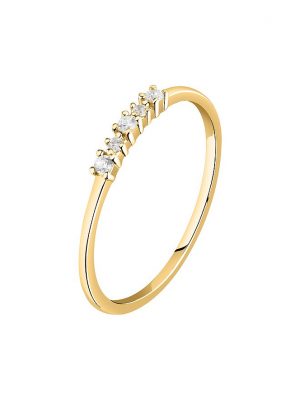 Live Diamond Damenring LDY007107016 375er Gelbgold, recycelt