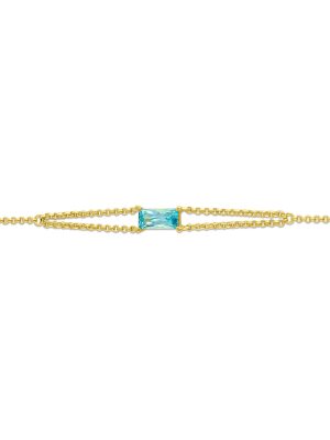 Maja Emulto Armband - Celestial Azure - EL00133.BR.YG.BT 925 Silber vergoldet, Zirkonia blau