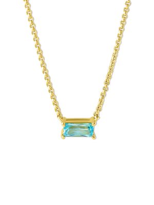 Maja Emulto Halskette - Celestial Azure - EL00135.NE.YG.BT 925 Silber vergoldet, Zirkonia blau