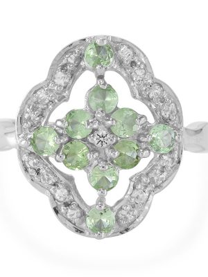 Merelani-Mint-Granat-Silberring