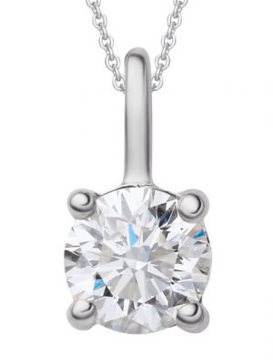 ONE ELEMENT Kette mit Anhänger 0,25 ct Diamant Brillant Anhänger aus 950 Platin, Schmuckset - Set mit verstellbarer Halskette