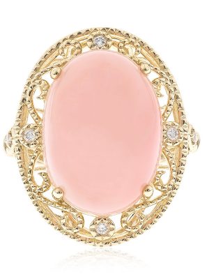 Pinkfarbener Opal-Goldring (CIRARI)