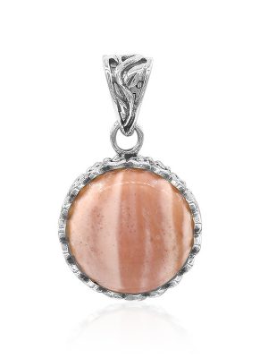 Pinkfarbener Opal-Silberanhänger (Art of Nature)