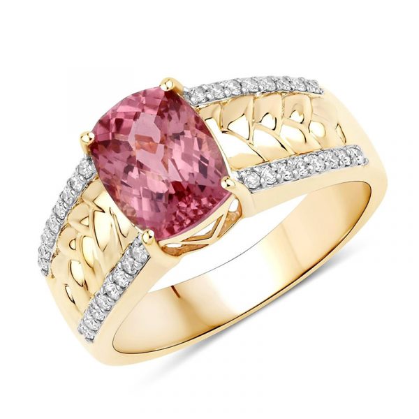 Pinkfarbener Turmalin-Goldring (SUHANA)