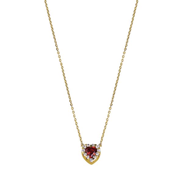 Stardiamant Halskette - D3257G 585 Gold, Diamant rot