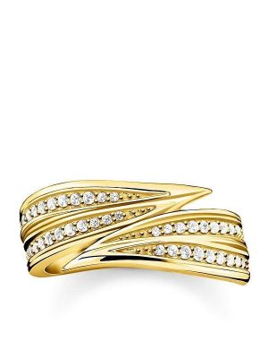 Thomas Sabo Ring - 54 925 Silber vergoldet, Zirkonia gold