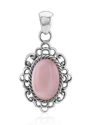 Australischer Pinkfarbener Opal-Silberanhänger (Art of Nature)